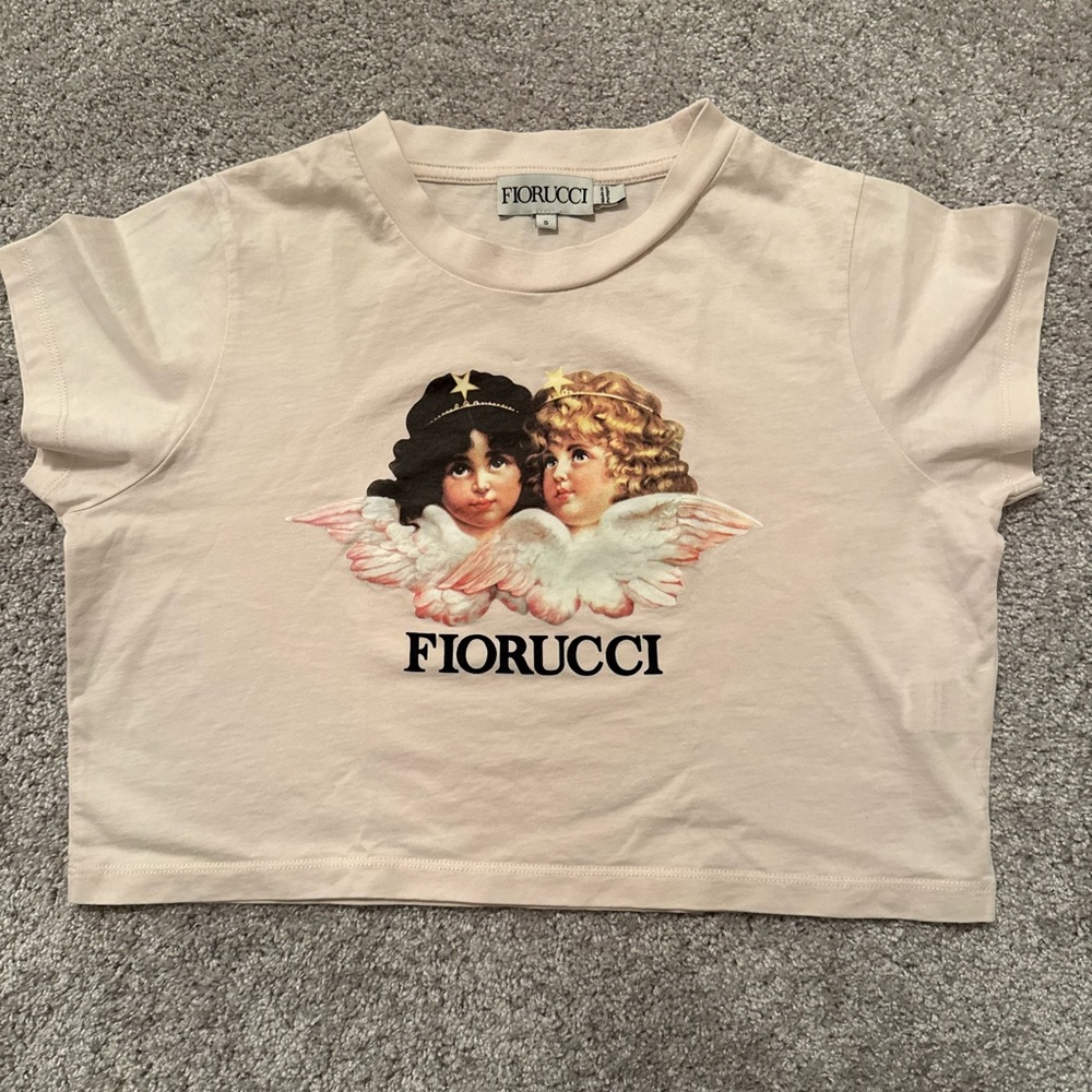 Fiorucci Cream Angel Graphic Tee